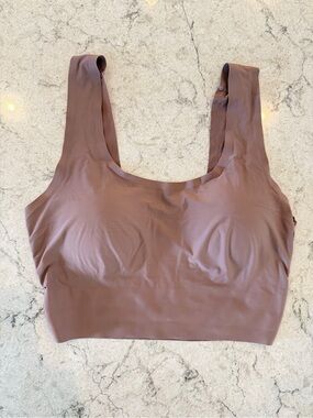 Danskin Taupe Seamless Lounge Bra Buttery Soft Wireless Bralette Medium
